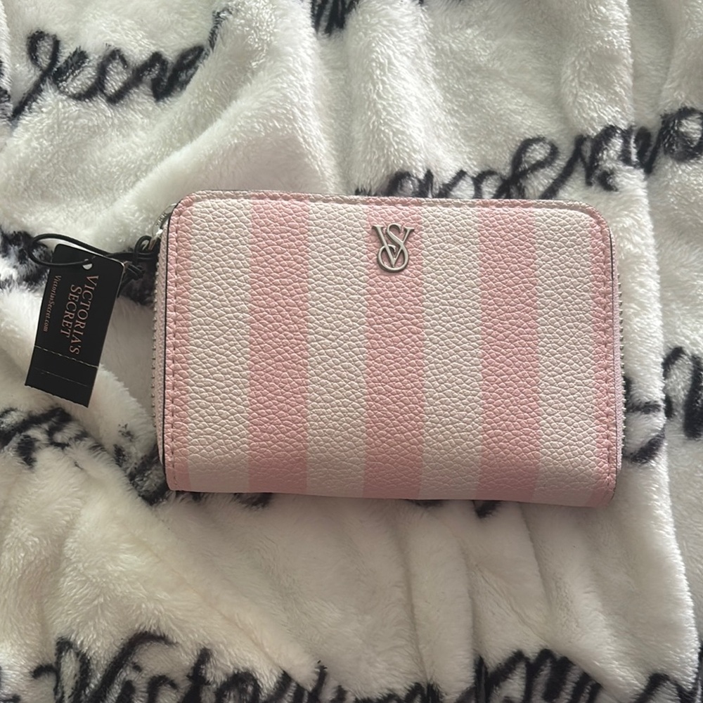 Victoria's Secret Pink and White Striped Wallet